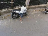 Trộm bịt mặt bẻ khóa xe SH trong 3 giây ở Hà Nội